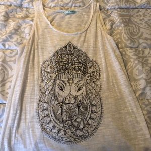 Maurice’s burnout tank with front graphic-L